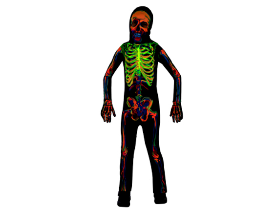 GLOW in the dark skelet kleurrijk