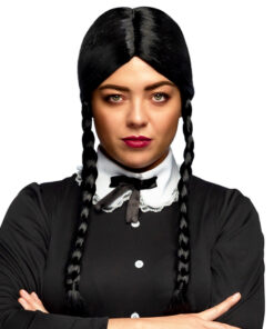 Pruik Wednesday vlechten
