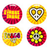 buttons 60s peace