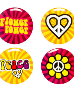 buttons 60s peace