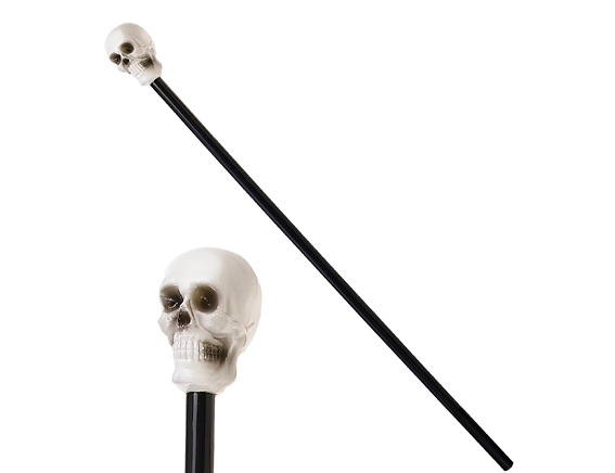 wandelstok skull plastic