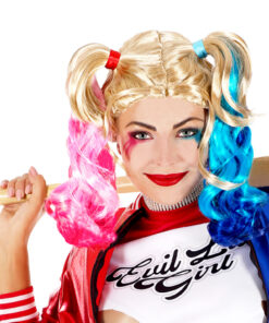 Harley quinn pruik blond