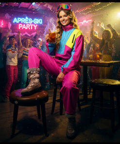 Apres ski jumpsuit UV roze
