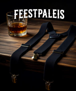 Bretellen zwart effen