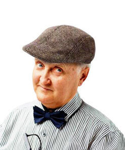 Oude man opa pet bruin