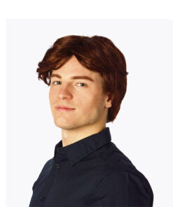 Bruine pruik harry mannelijk