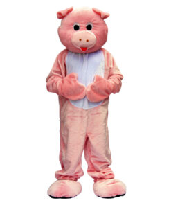 Varken mascotte kostuum roze