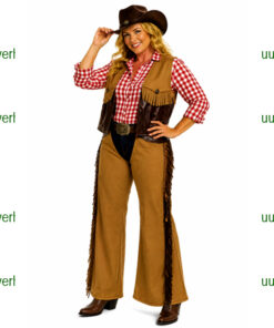 Cowgirl beige met rood hemd