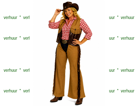 Cowgirl beige met rood hemd