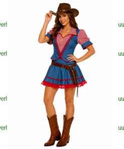 Cowgirl rood blauw geruit