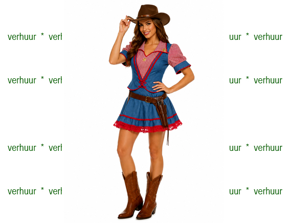 Cowgirl rood blauw geruit