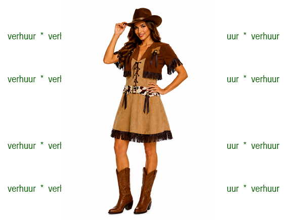 Cowgirl bruine jurk