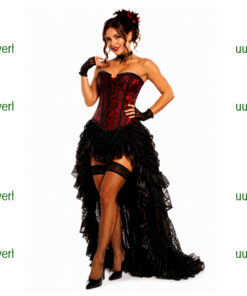 Burlesque saloongirl korset en rok