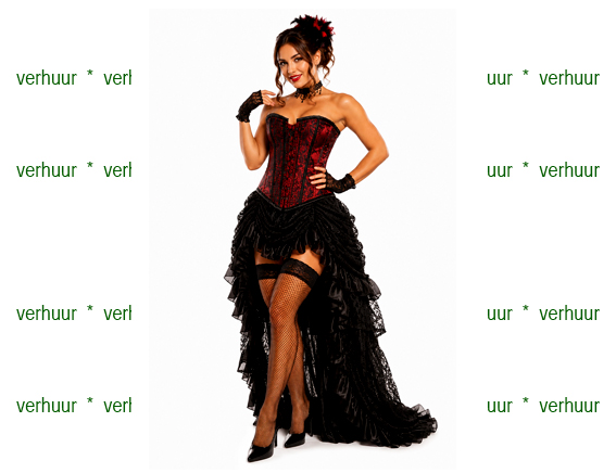 Burlesque saloongirl korset en rok