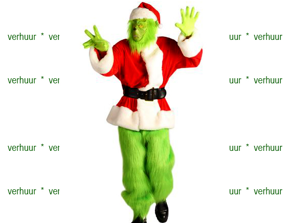 The grinch kerstmanpak met accessoires en masker