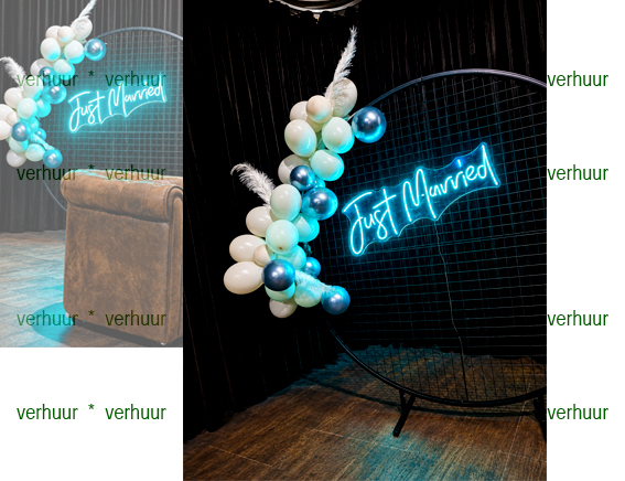 Voorbeeld fotostand setup (alle combinaties mogelijk)