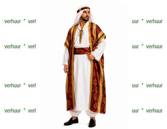 Arabisch kleed en toebehoren bruin lang