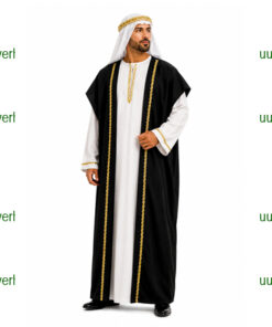 Arabisch kleed en toebehoren zwart wit