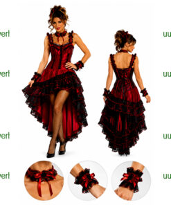 Burlesque jurk chocker en armbanden