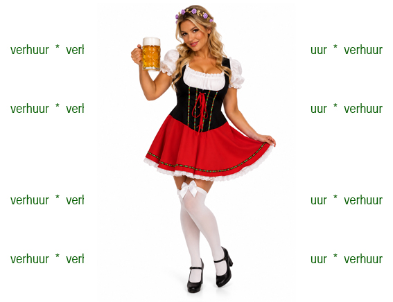 Tirol dirndl rood - Afbeelding 2