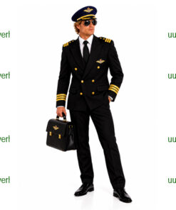 Flight piloot uniform zwart