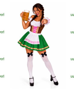 Tirol dirndl groen kort