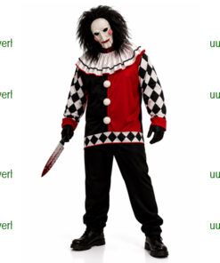 Pierrot clown rood zwart