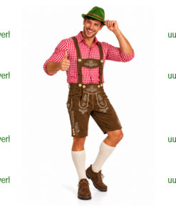 Tiroler korte lederhose rood