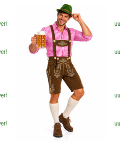 Tiroler korte lederhose roze